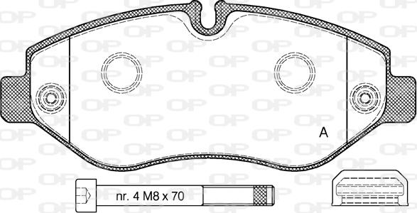 Open Parts BPA1245.10 - Kit de plaquettes de frein, frein à disque cwaw.fr