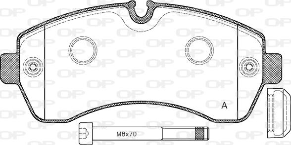 Open Parts BPA1243.00 - Kit de plaquettes de frein, frein à disque cwaw.fr