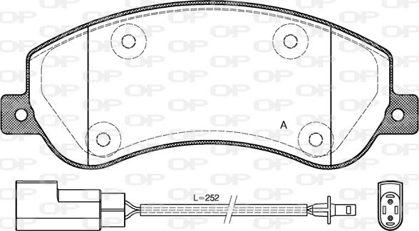 Open Parts BPA1250.02 - Kit de plaquettes de frein, frein à disque cwaw.fr