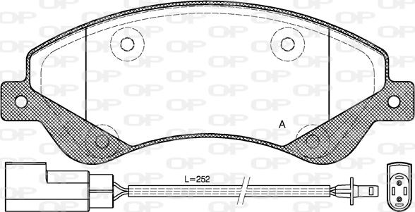 Open Parts BPA1251.02 - Kit de plaquettes de frein, frein à disque cwaw.fr