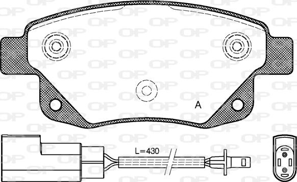 Open Parts BPA1252.02 - Kit de plaquettes de frein, frein à disque cwaw.fr