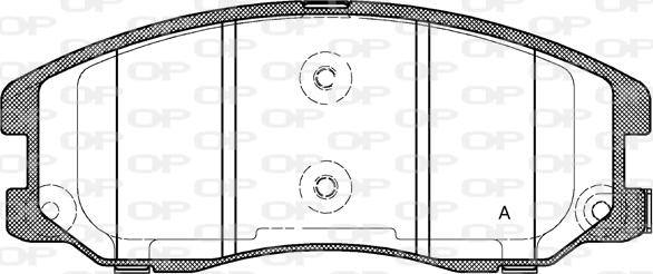 Open Parts BPA1261.12 - Kit de plaquettes de frein, frein à disque cwaw.fr