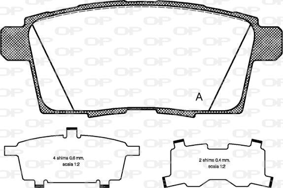 Open Parts BPA1268.00 - Kit de plaquettes de frein, frein à disque cwaw.fr