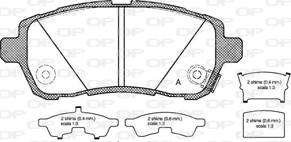 Open Parts BPA1281.02 - Kit de plaquettes de frein, frein à disque cwaw.fr