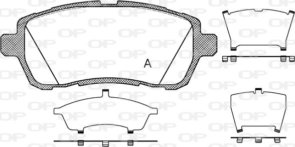 Open Parts BPA1281.10 - Kit de plaquettes de frein, frein à disque cwaw.fr