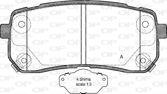 Open Parts BPA1288.02 - Kit de plaquettes de frein, frein à disque cwaw.fr