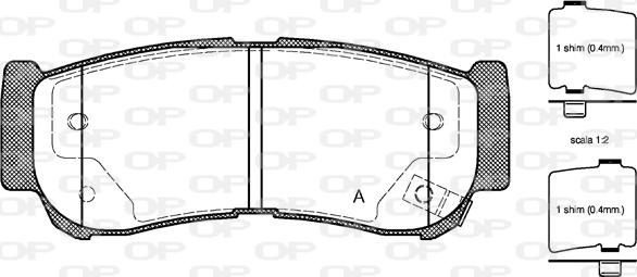 Open Parts BPA1239.02 - Kit de plaquettes de frein, frein à disque cwaw.fr