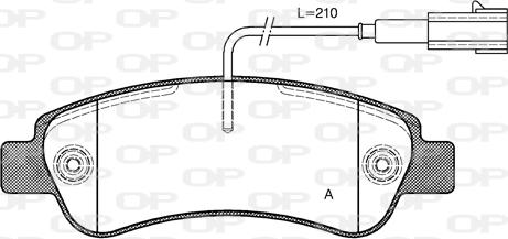 Open Parts BPA1238.02 - Kit de plaquettes de frein, frein à disque cwaw.fr