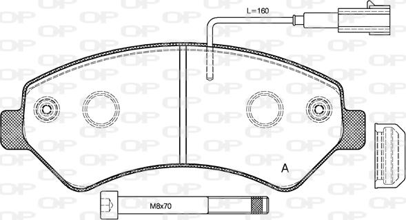 Open Parts BPA1275.01 - Kit de plaquettes de frein, frein à disque cwaw.fr