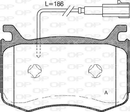 Open Parts BPA1721.02 - Kit de plaquettes de frein, frein à disque cwaw.fr