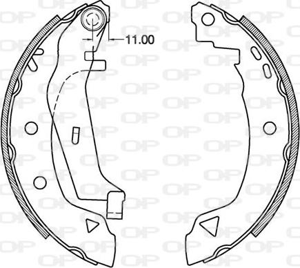 Open Parts BSA2098.00 - Jeu de mâchoires de frein cwaw.fr