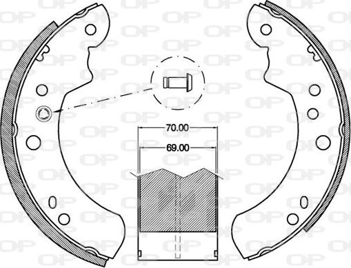 Open Parts BSA2051.00 - Jeu de mâchoires de frein cwaw.fr