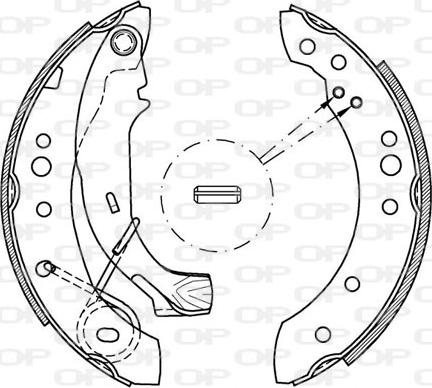 Open Parts BSA2077.00 - Jeu de mâchoires de frein cwaw.fr