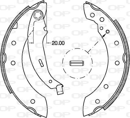 Open Parts BSA2111.00 - Jeu de mâchoires de frein cwaw.fr