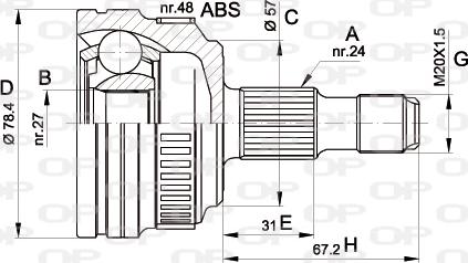 Open Parts CVJ5443.10 - Jeu de joints, arbre de transmission cwaw.fr