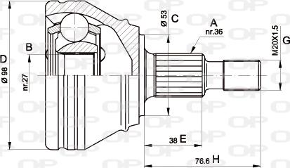 Open Parts CVJ5442.10 - Jeu de joints, arbre de transmission cwaw.fr