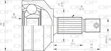 Open Parts CVJ5459.10 - Jeu de joints, arbre de transmission cwaw.fr