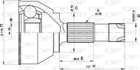 Open Parts CVJ5458.10 - Jeu de joints, arbre de transmission cwaw.fr