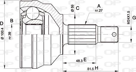 Open Parts CVJ5460.10 - Jeu de joints, arbre de transmission cwaw.fr