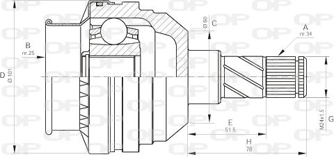 Open Parts CVJ5405.20 - Jeu de joints, arbre de transmission cwaw.fr