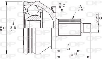 Open Parts CVJ5434.10 - Jeu de joints, arbre de transmission cwaw.fr