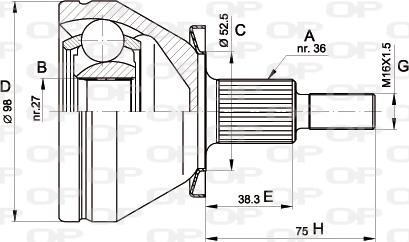 Open Parts CVJ5435.10 - Jeu de joints, arbre de transmission cwaw.fr