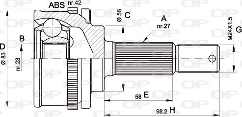 Open Parts CVJ5471.10 - Jeu de joints, arbre de transmission cwaw.fr