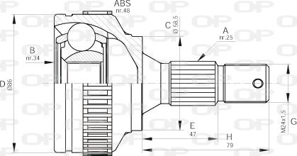 Open Parts CVJ5593.10 - Jeu de joints, arbre de transmission cwaw.fr