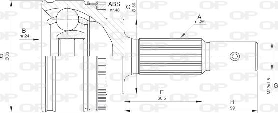 Open Parts CVJ5544.10 - Jeu de joints, arbre de transmission cwaw.fr