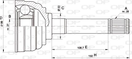 Open Parts CVJ5564.10 - Jeu de joints, arbre de transmission cwaw.fr