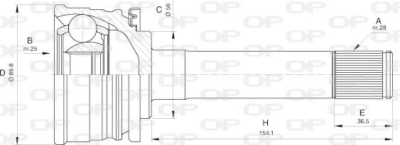 Open Parts CVJ5560.10 - Jeu de joints, arbre de transmission cwaw.fr