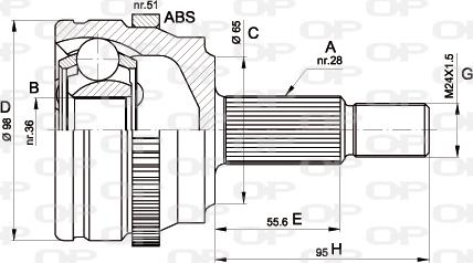 Open Parts CVJ5501.10 - Jeu de joints, arbre de transmission cwaw.fr