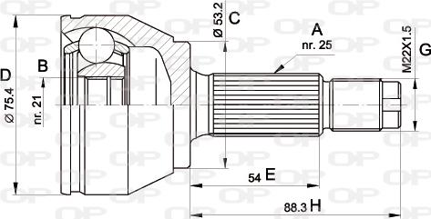 Open Parts CVJ5514.10 - Jeu de joints, arbre de transmission cwaw.fr