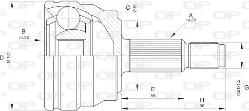 Open Parts CVJ5580.10 - Jeu de joints, arbre de transmission cwaw.fr