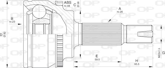 Open Parts CVJ5588.10 - Jeu de joints, arbre de transmission cwaw.fr