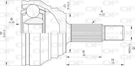 Open Parts CVJ5539.10 - Jeu de joints, arbre de transmission cwaw.fr