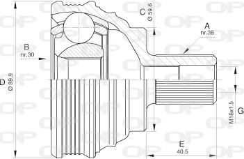 Open Parts CVJ5535.10 - Jeu de joints, arbre de transmission cwaw.fr