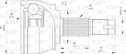 Open Parts CVJ5532.10 - Jeu de joints, arbre de transmission cwaw.fr