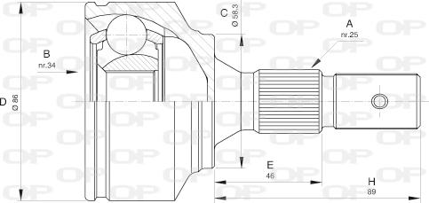 Open Parts CVJ5529.10 - Jeu de joints, arbre de transmission cwaw.fr