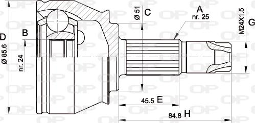 Open Parts CVJ5525.10 - Jeu de joints, arbre de transmission cwaw.fr