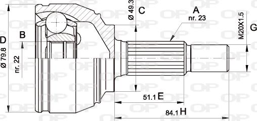 Open Parts CVJ5521.10 - Jeu de joints, arbre de transmission cwaw.fr