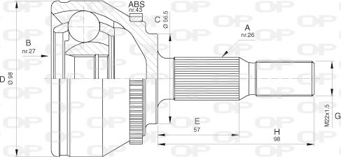 Open Parts CVJ5573.10 - Jeu de joints, arbre de transmission cwaw.fr