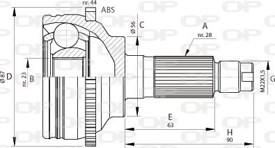 Open Parts CVJ5696.10 - Jeu de joints, arbre de transmission cwaw.fr