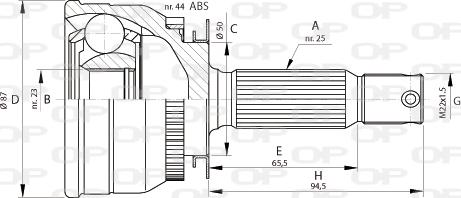 Open Parts CVJ5691.10 - Jeu de joints, arbre de transmission cwaw.fr