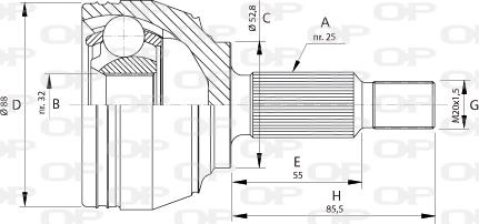 Open Parts CVJ5697.10 - Jeu de joints, arbre de transmission cwaw.fr