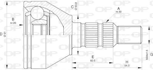 Open Parts CVJ5641.10 - Jeu de joints, arbre de transmission cwaw.fr