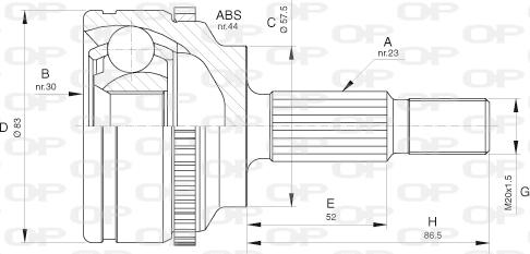 Open Parts CVJ5619.10 - Jeu de joints, arbre de transmission cwaw.fr