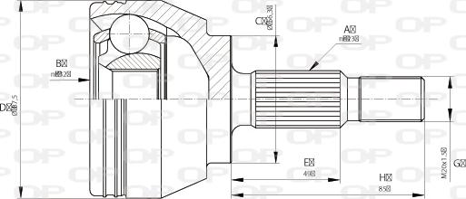 Open Parts CVJ5684.10 - Jeu de joints, arbre de transmission cwaw.fr