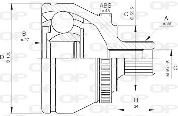 Open Parts CVJ5621.10 - Jeu de joints, arbre de transmission cwaw.fr