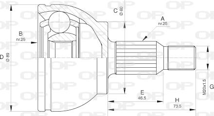 Open Parts CVJ5628.10 - Jeu de joints, arbre de transmission cwaw.fr